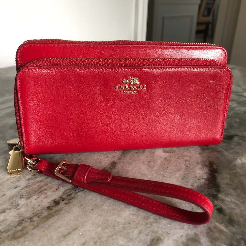 Coach Double Zip Wristlet